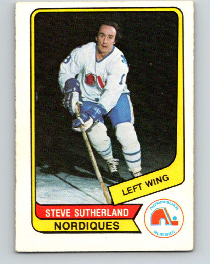1976-77 WHA O-Pee-Chee #127 Steve Sutherland RC Rookie Quebec Nordiques V7791