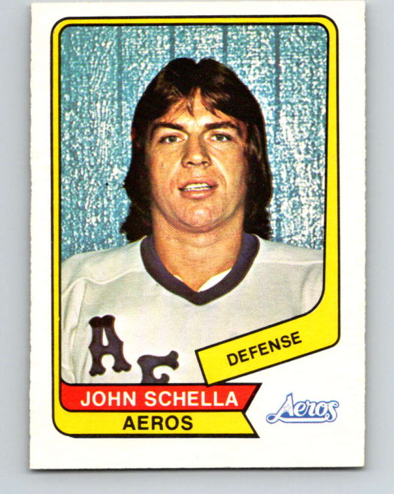 1976-77 WHA O-Pee-Chee #128 John Schella Houston Aeros V7793