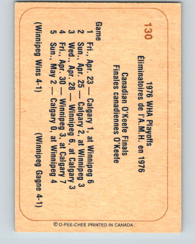 1976-77 WHA O-Pee-Chee #130 Canadian Finals V7797