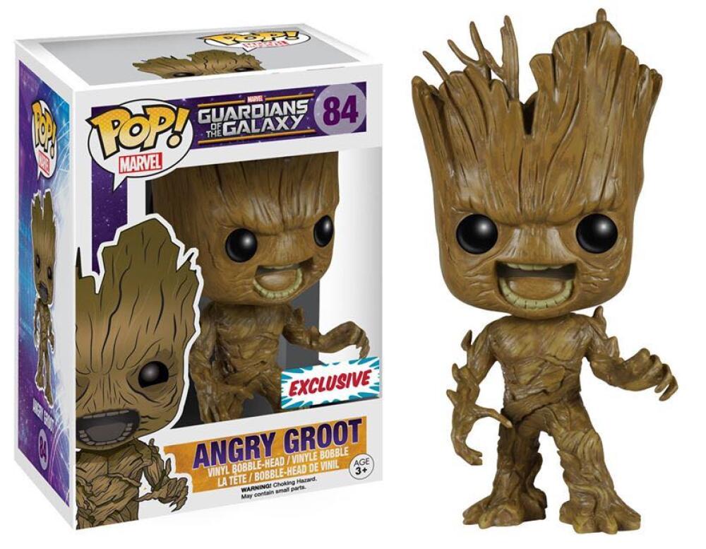 Funko Pop - 84 Marvel Guardians Galaxy - Angry Groot Vinyl Figure *EXCLUSIVE-VAULTED