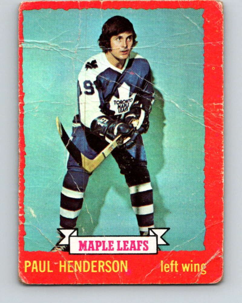 1973-74 O-Pee-Chee #7 Paul Henderson Toronto Maple Leafs V7942