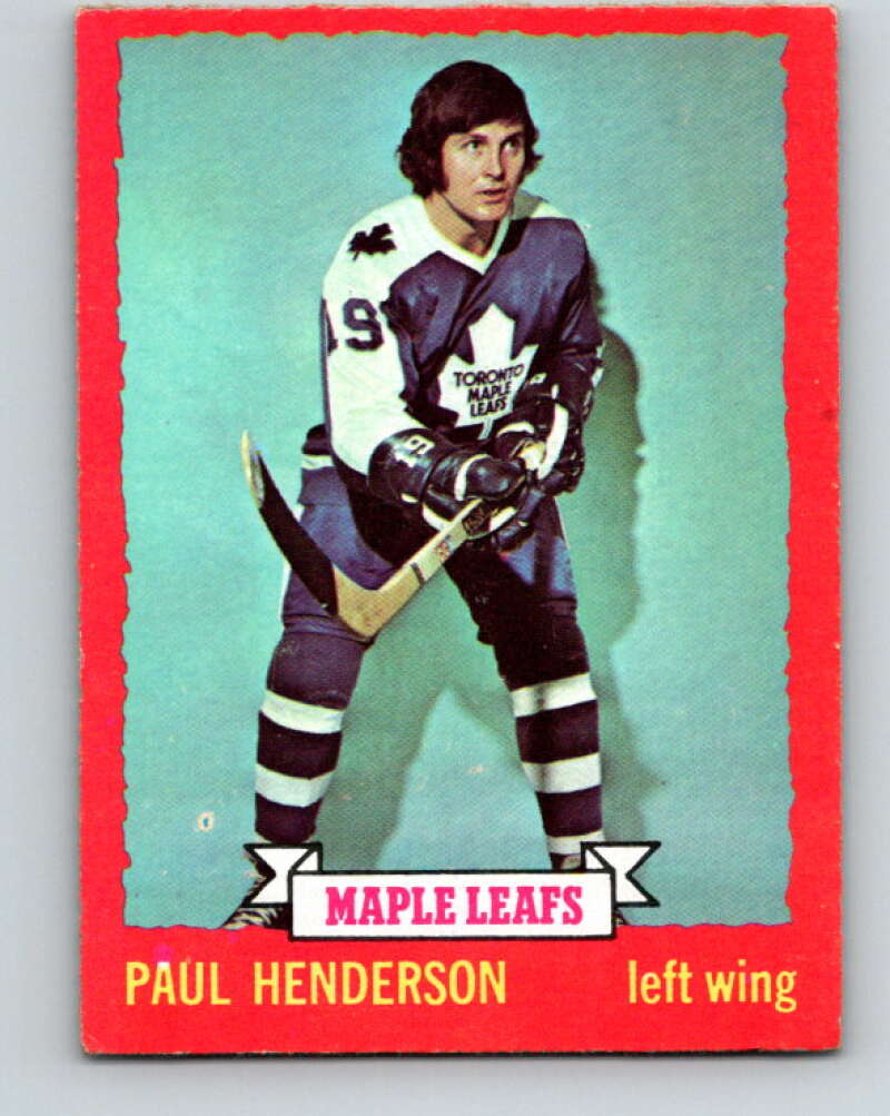 1973-74 O-Pee-Chee #7 Paul Henderson Toronto Maple Leafs V7943