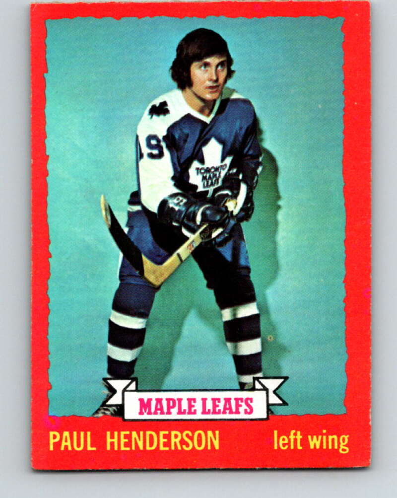 1973-74 O-Pee-Chee #7 Paul Henderson Toronto Maple Leafs V7945