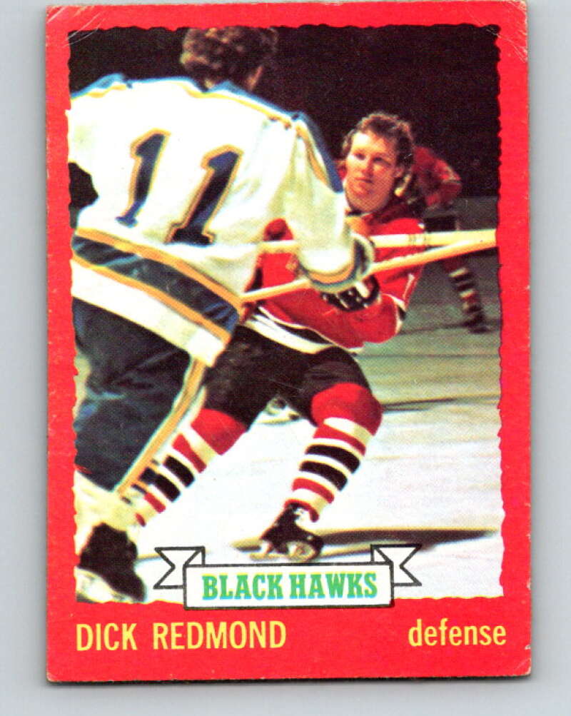 1973-74 O-Pee-Chee #12 Dick Redmond Chicago Blackhawks V7962