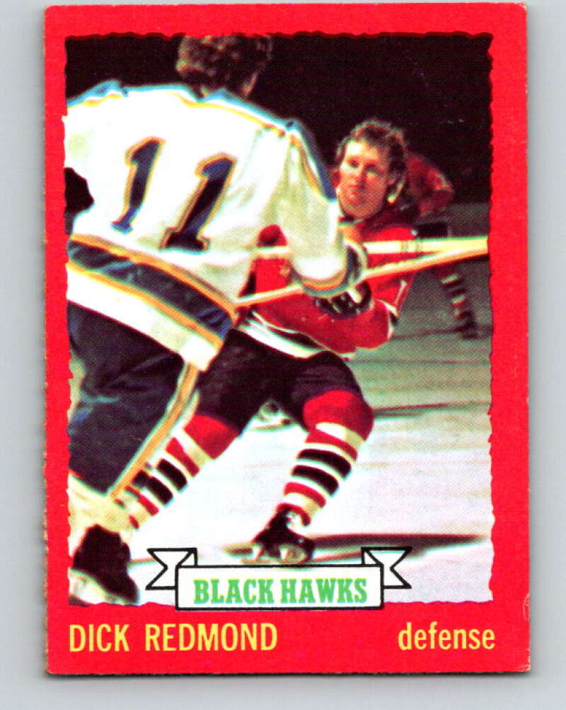 1973-74 O-Pee-Chee #12 Dick Redmond Chicago Blackhawks V7963