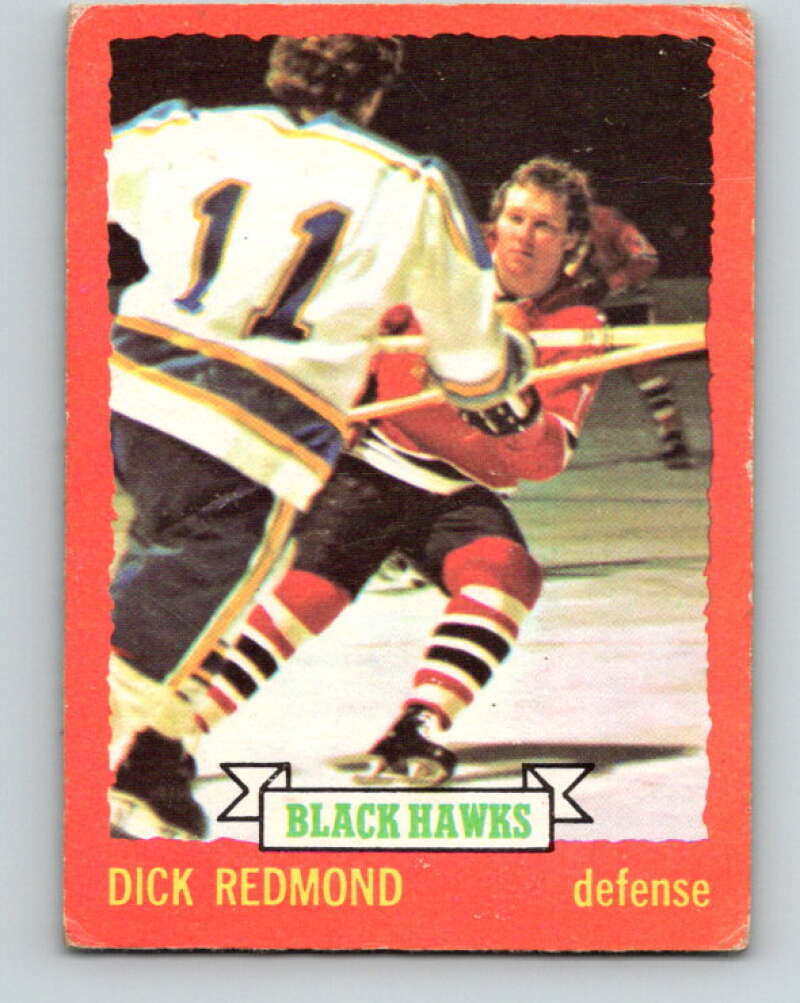 1973-74 O-Pee-Chee #12 Dick Redmond Chicago Blackhawks V7964