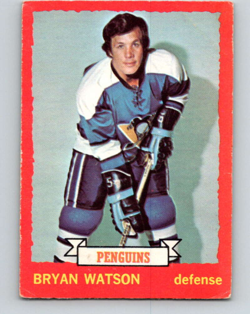 1973-74 O-Pee-Chee #14 Bryan Watson Pittsburgh Penguins V7972