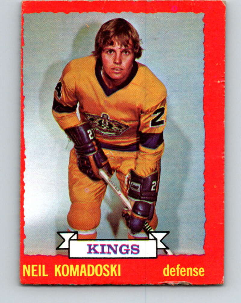 1973-74 O-Pee-Chee #16 Neil Komadoski RC Rookie Los Angeles Kings V7979