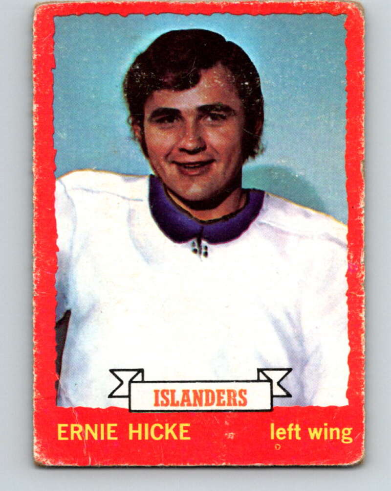 1973-74 O-Pee-Chee #18 Ernie Hicke New York Islanders V7991