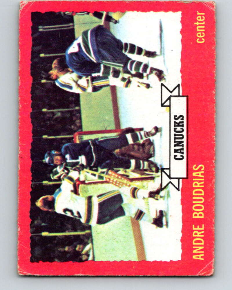 1973-74 O-Pee-Chee #19 Andre Boudrias Vancouver Canucks V7996