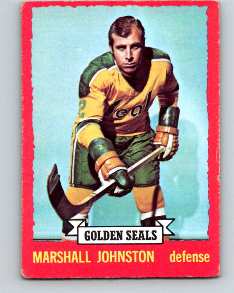 1973-74 O-Pee-Chee #21 Marshall Johnston  California Golden Seals  V8003