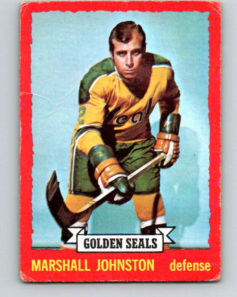 1973-74 O-Pee-Chee #21 Marshall Johnston  California Golden Seals  V8004