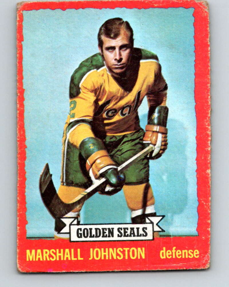 1973-74 O-Pee-Chee #21 Marshall Johnston  California Golden Seals  V8005