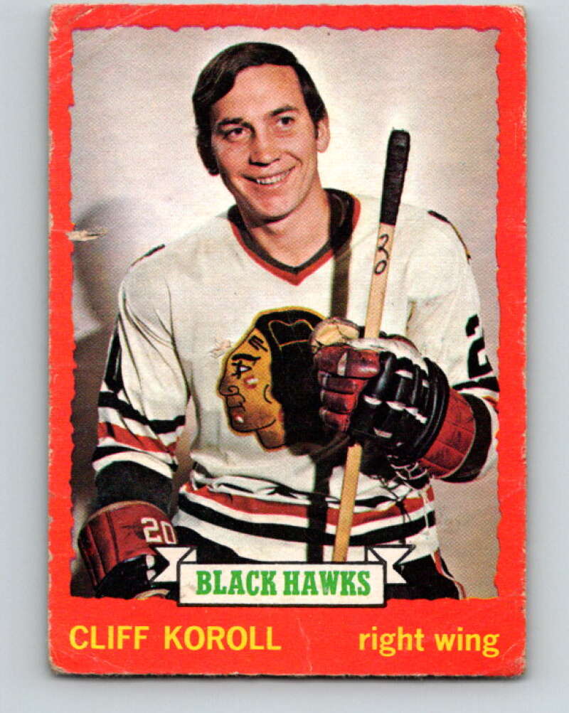 1973-74 O-Pee-Chee #28 Cliff Koroll Chicago Blackhawks V8032
