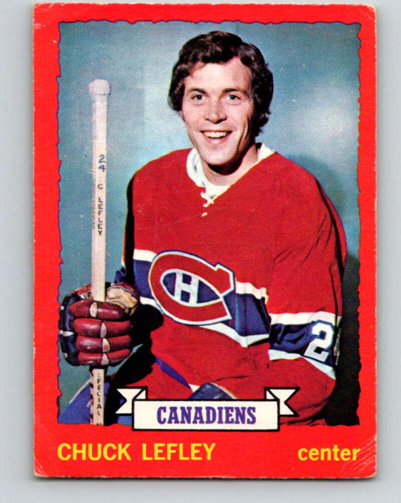1973-74 O-Pee-Chee #44 Chuck Lefley RC Rookie Montreal Canadiens V8098
