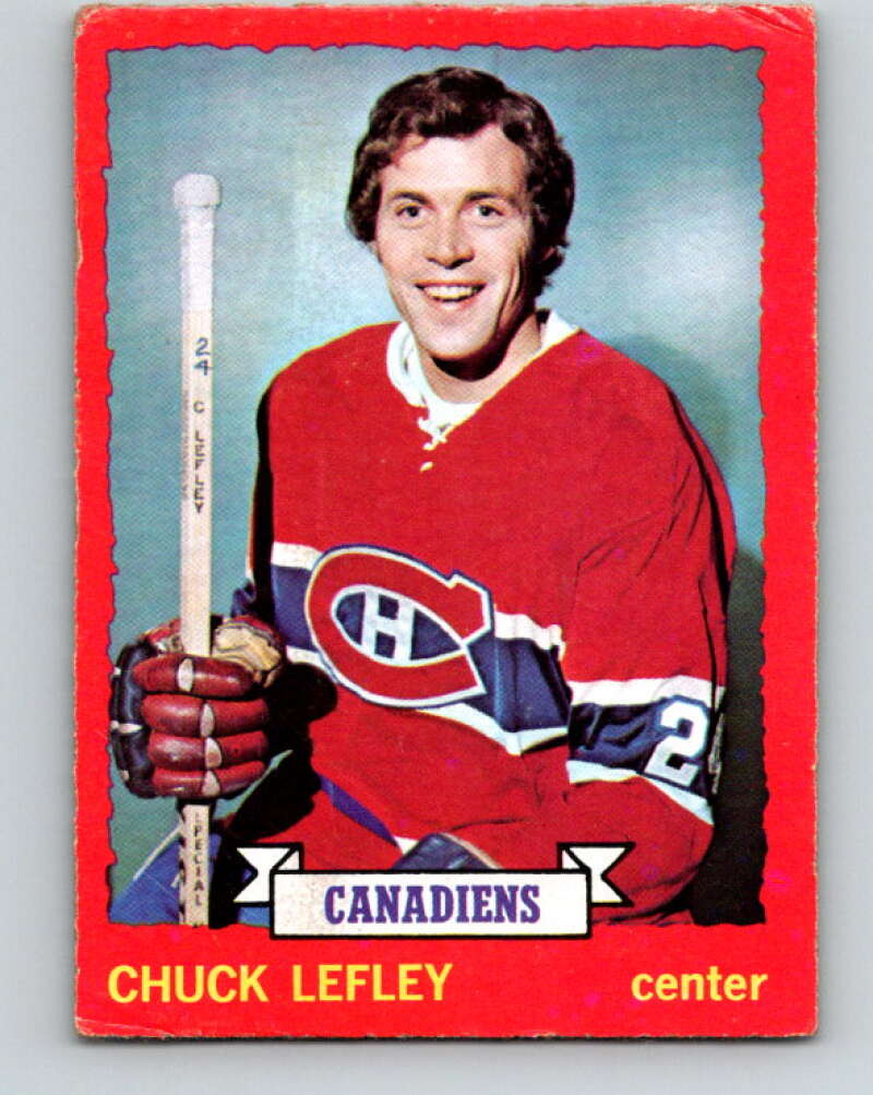 1973-74 O-Pee-Chee #44 Chuck Lefley RC Rookie Montreal Canadiens V8099