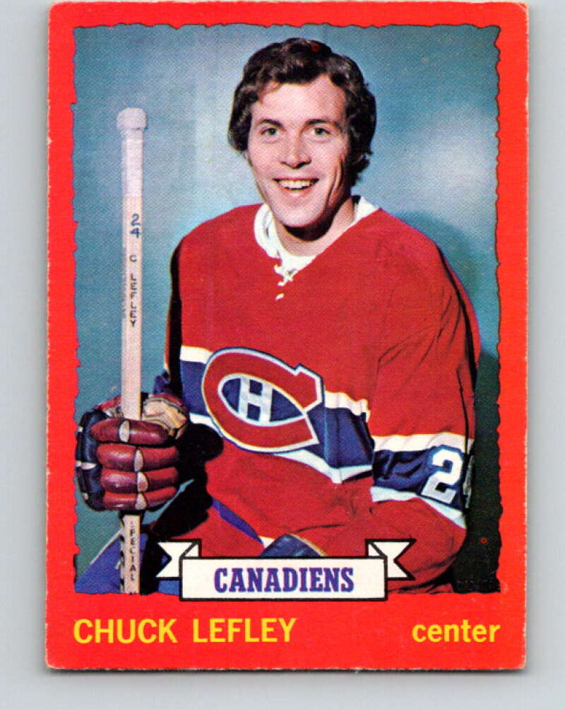 1973-74 O-Pee-Chee #44 Chuck Lefley RC Rookie Montreal Canadiens V8101