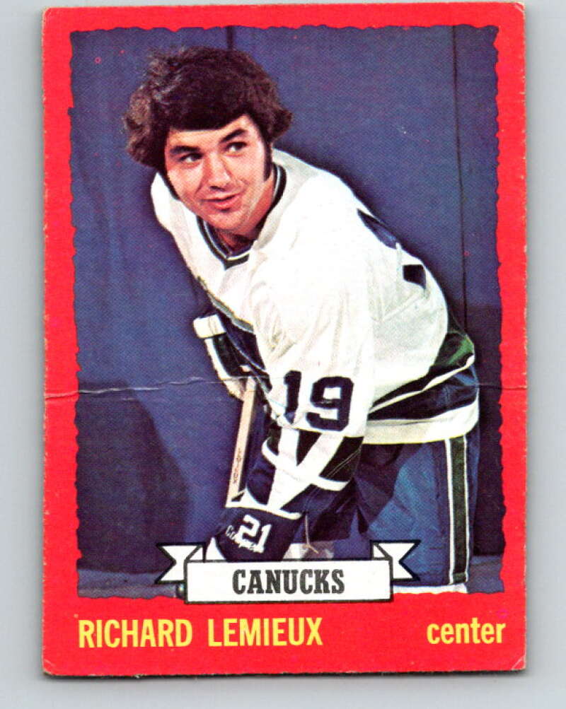1973-74 O-Pee-Chee #53 Richard Lemieux Vancouver Canucks V8139