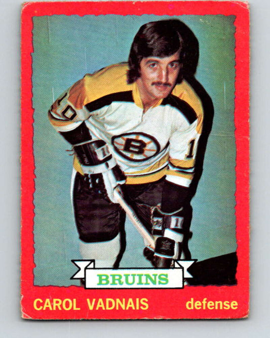 1973-74 O-Pee-Chee #58 Carol Vadnais  Boston Bruins  V8155