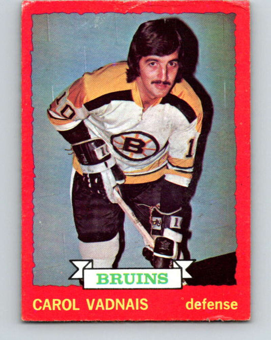 1973-74 O-Pee-Chee #58 Carol Vadnais  Boston Bruins  V8156