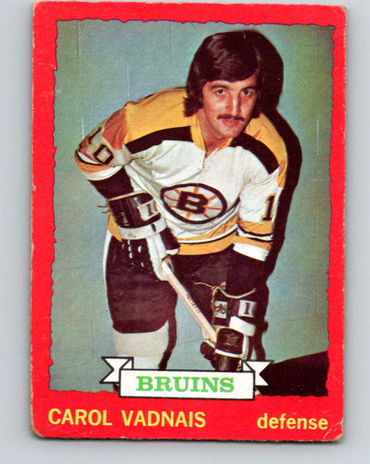 1973-74 O-Pee-Chee #58 Carol Vadnais  Boston Bruins  V8157