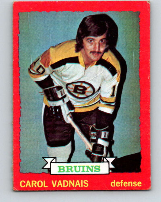 1973-74 O-Pee-Chee #58 Carol Vadnais  Boston Bruins  V8158