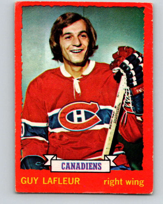 1973-74 O-Pee-Chee #72 Guy Lafleur  Montreal Canadiens  V8217