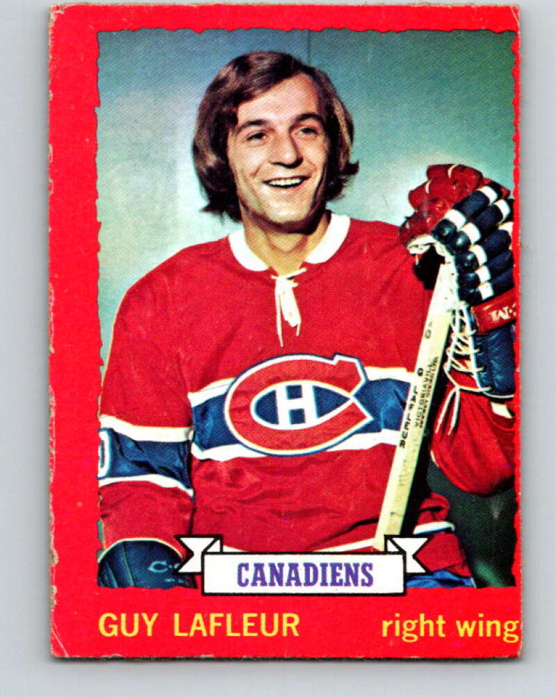 1973-74 O-Pee-Chee #72 Guy Lafleur Montreal Canadiens V8218