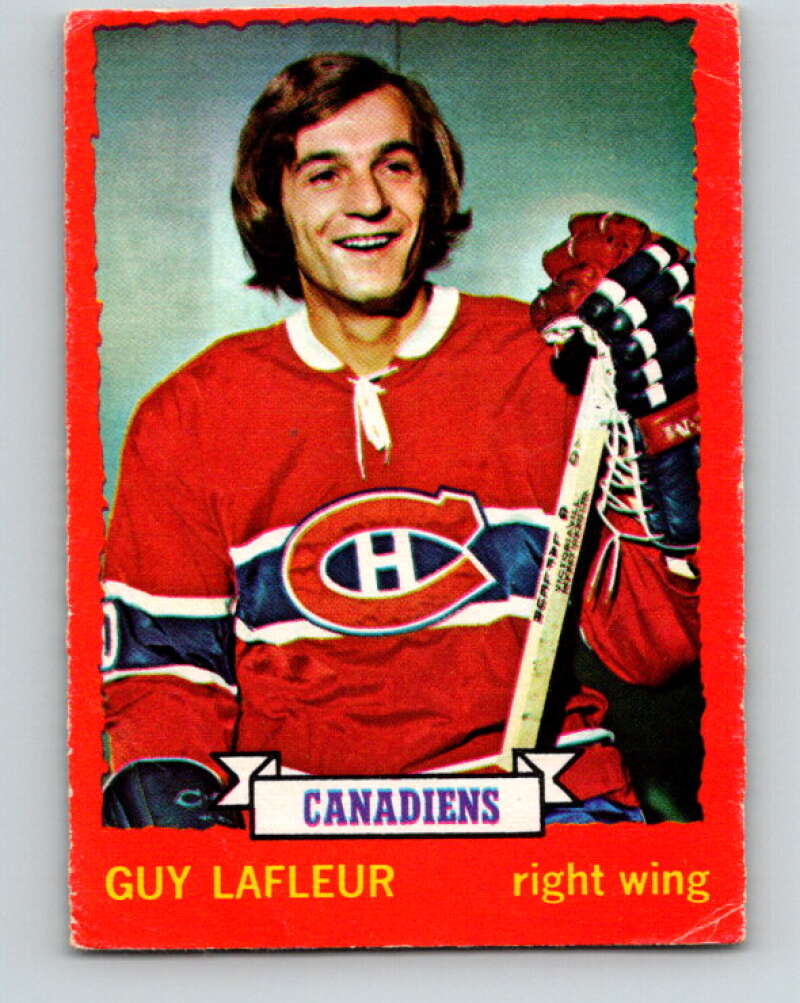 1973-74 O-Pee-Chee #72 Guy Lafleur Montreal Canadiens V8219