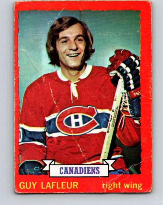 1973-74 O-Pee-Chee #72 Guy Lafleur  Montreal Canadiens  V8221