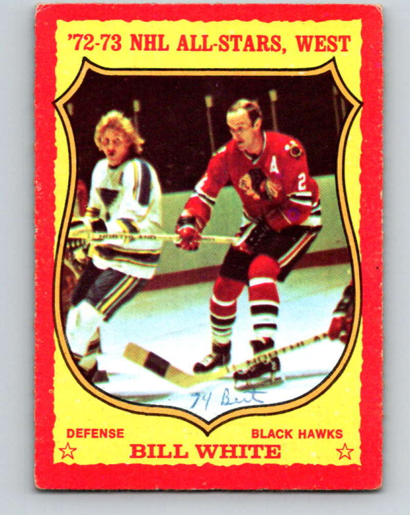1973-74 O-Pee-Chee #78 Bill White Chicago Blackhawks V8246