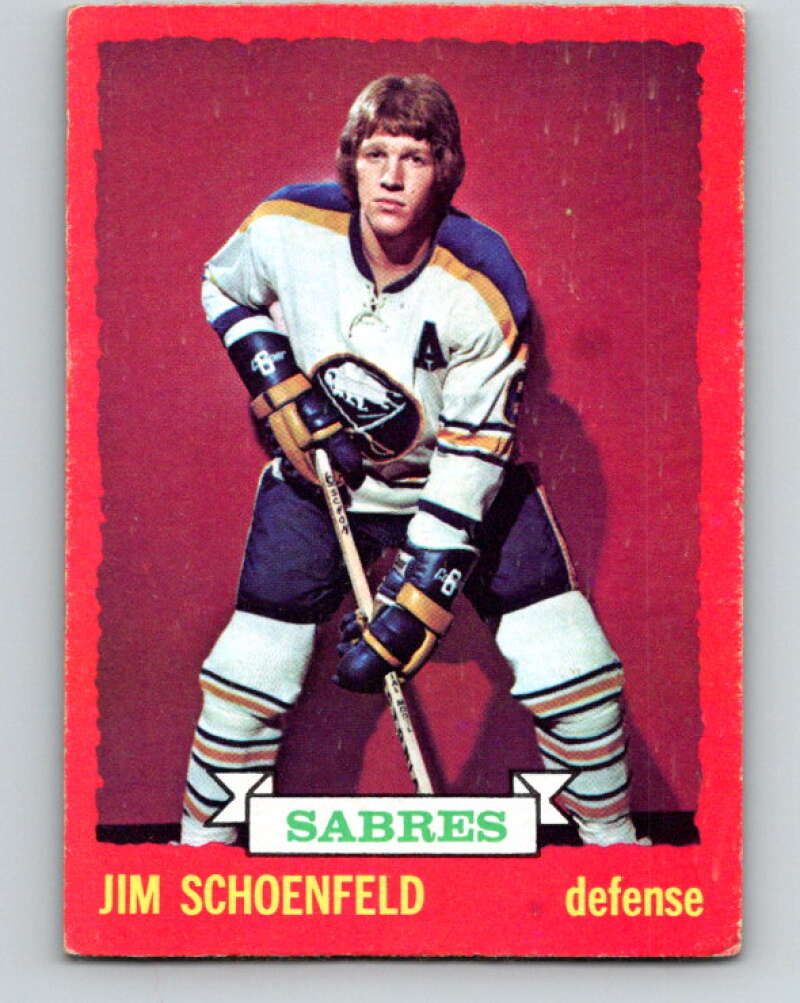1973-74 O-Pee-Chee #86 Jim Schoenfeld Buffalo Sabres V8280