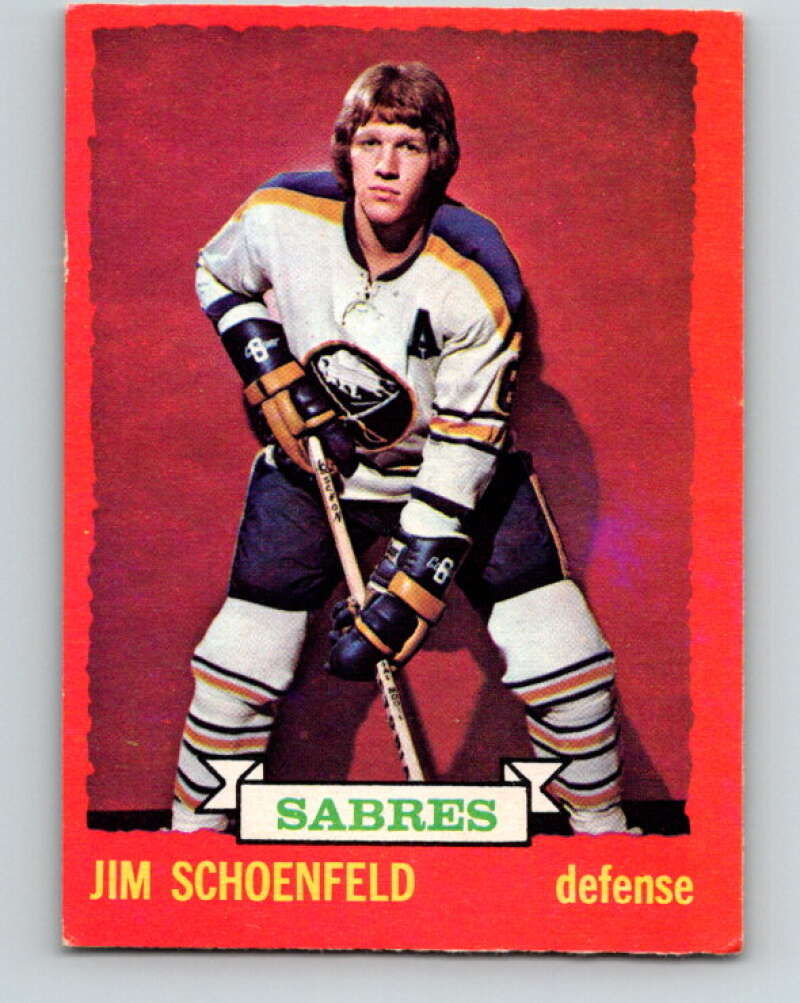 1973-74 O-Pee-Chee #86 Jim Schoenfeld Buffalo Sabres V8281