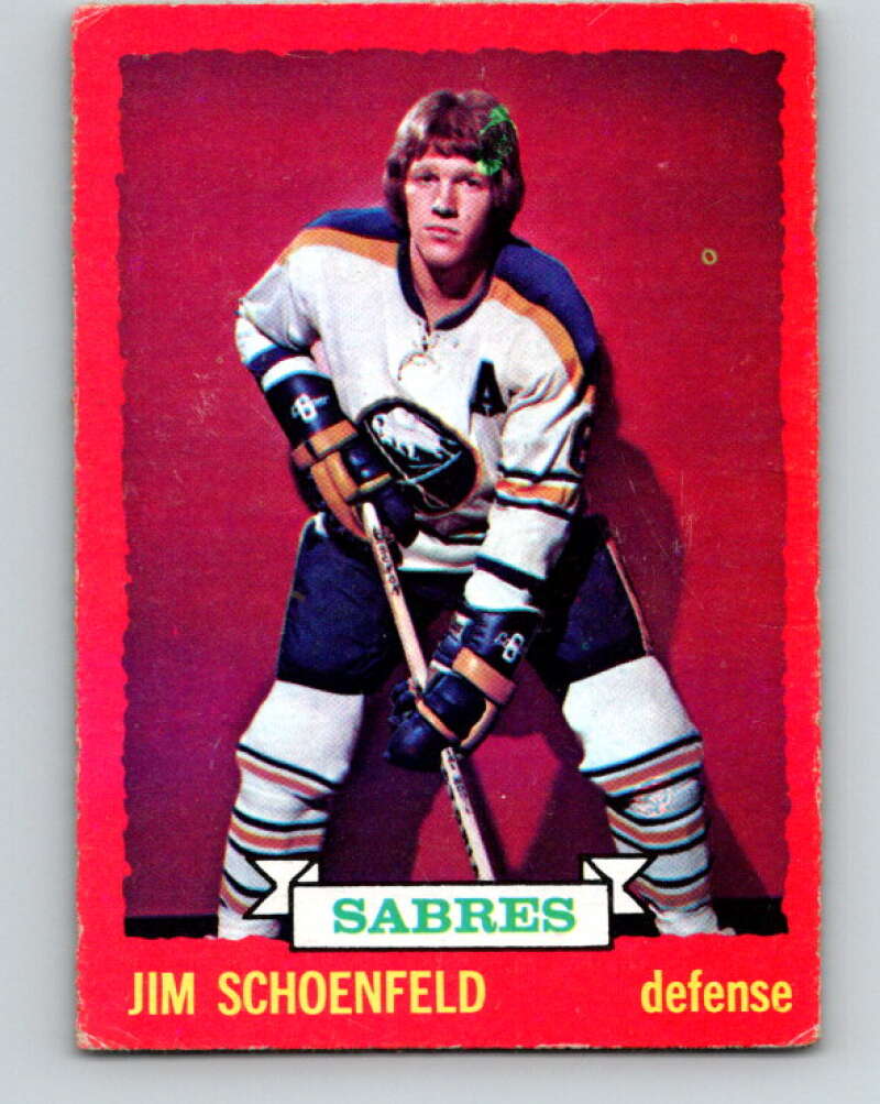 1973-74 O-Pee-Chee #86 Jim Schoenfeld Buffalo Sabres V8283