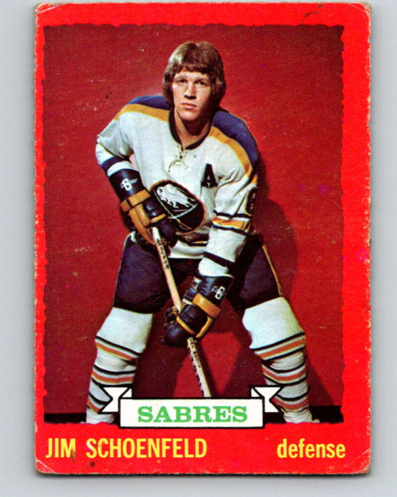 1973-74 O-Pee-Chee #86 Jim Schoenfeld Buffalo Sabres V8284
