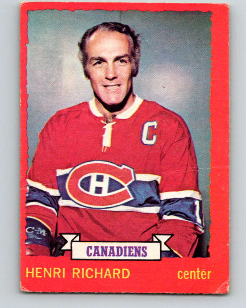 1973-74 O-Pee-Chee #87 Henri Richard Montreal Canadiens V8287