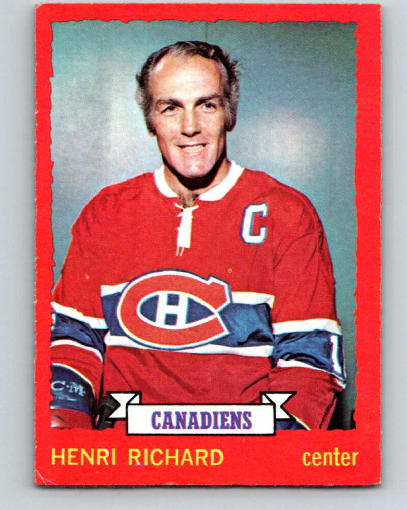 1973-74 O-Pee-Chee #87 Henri Richard Montreal Canadiens V8288