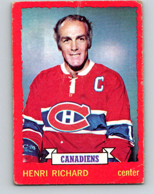 1973-74 O-Pee-Chee #87 Henri Richard  Montreal Canadiens  V8289