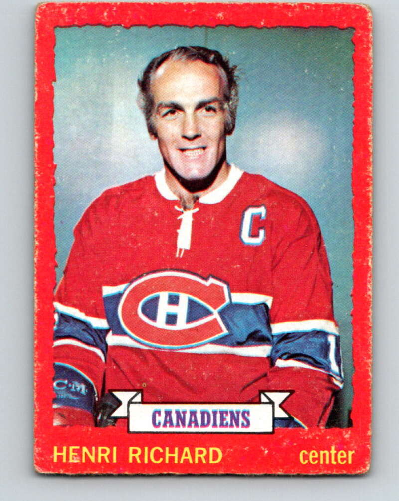 1973-74 O-Pee-Chee #87 Henri Richard Montreal Canadiens V8290
