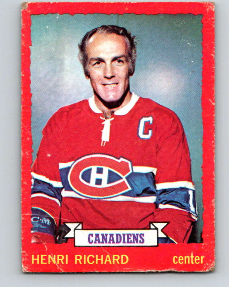 1973-74 O-Pee-Chee #87 Henri Richard Montreal Canadiens V8291