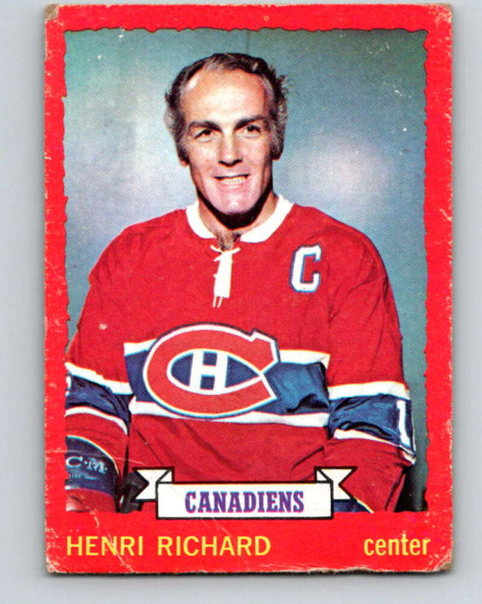 1973-74 O-Pee-Chee #87 Henri Richard  Montreal Canadiens  V8291