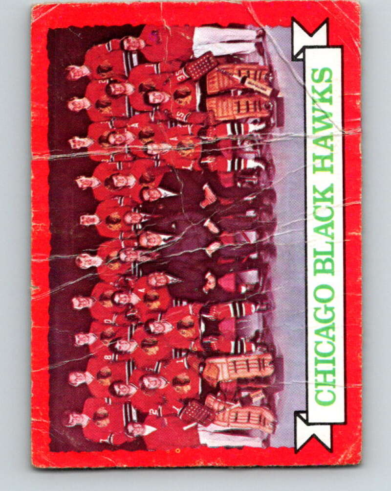 1973-74 O-Pee-Chee #96 Blackhawks Team Chicago Blackhawks V8317