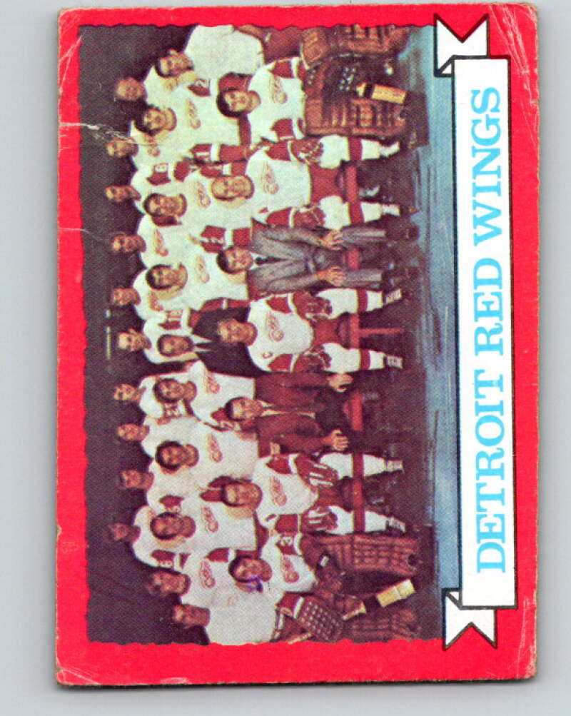 1973-74 O-Pee-Chee #97 Red Wings Team Detroit Red Wings V8318