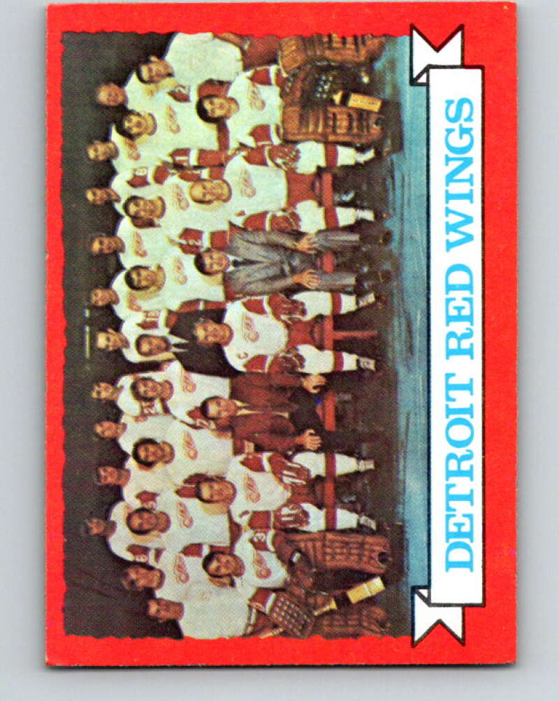 1973-74 O-Pee-Chee #97 Red Wings Team Detroit Red Wings V8319