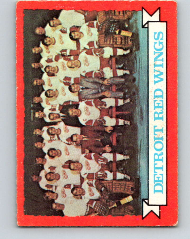 1973-74 O-Pee-Chee #97 Red Wings Team Detroit Red Wings V8320