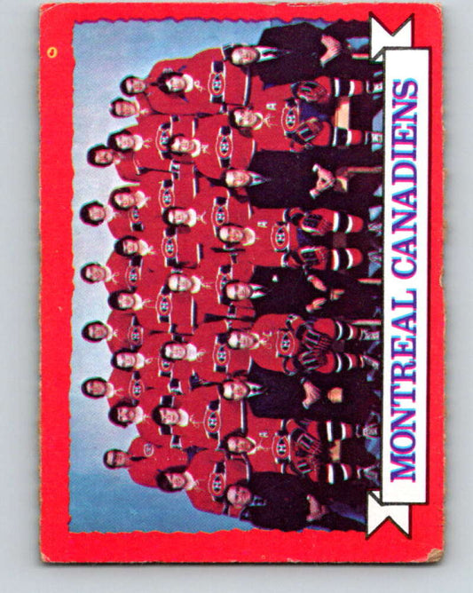1973-74 O-Pee-Chee #100 Canadiens Team  Montreal Canadiens  V8327
