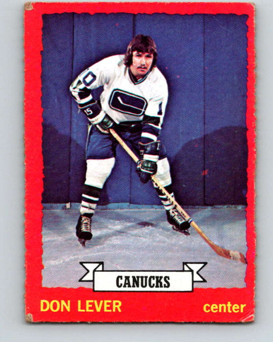 1973-74 O-Pee-Chee #111 Don Lever  Vancouver Canucks  V8356