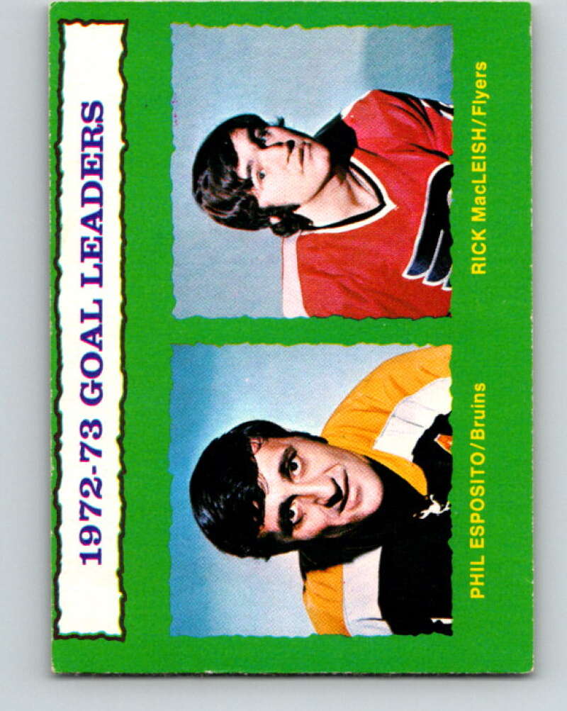 1973-74 O-Pee-Chee #133 Phil Esposito/Rick MacLeish LL V8425