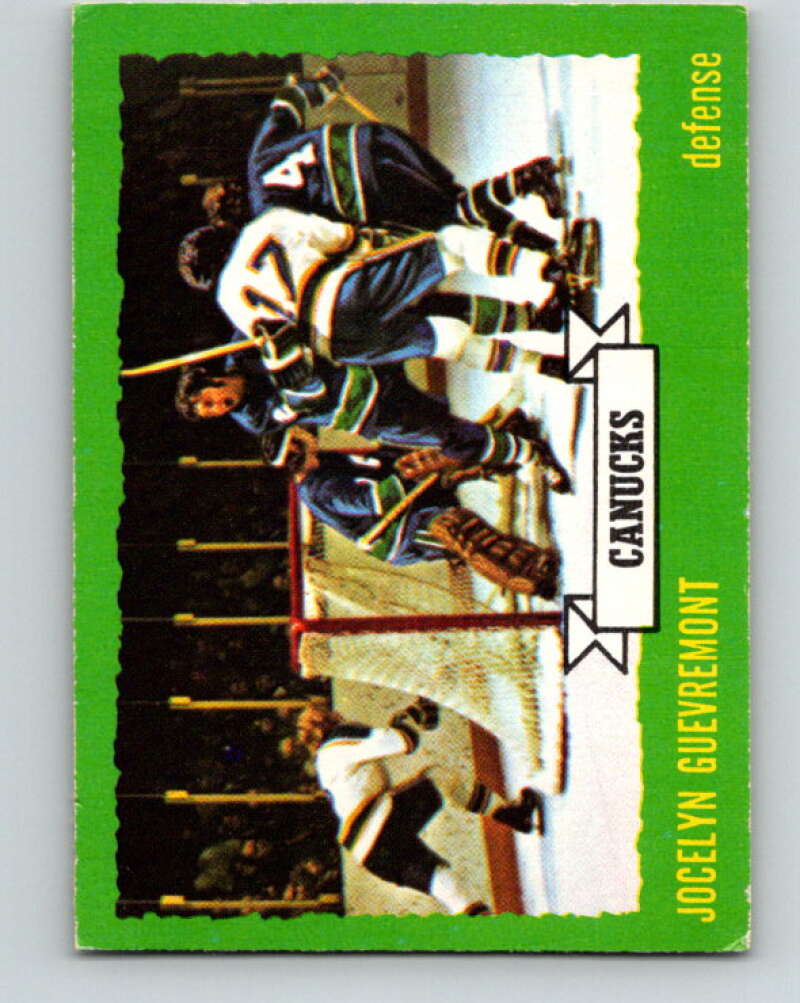 1973-74 O-Pee-Chee #143 Jocelyn Guevremont Vancouver Canucks V8439