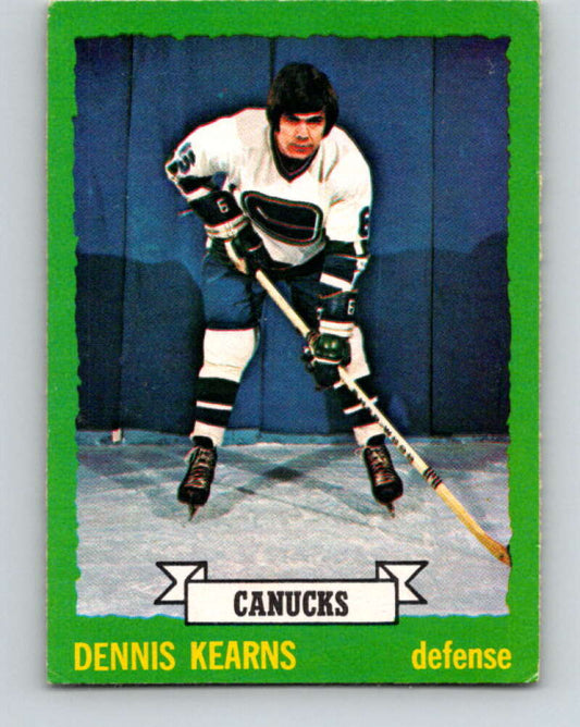 1973-74 O-Pee-Chee #162 Dennis Kearns  Vancouver Canucks  V8473